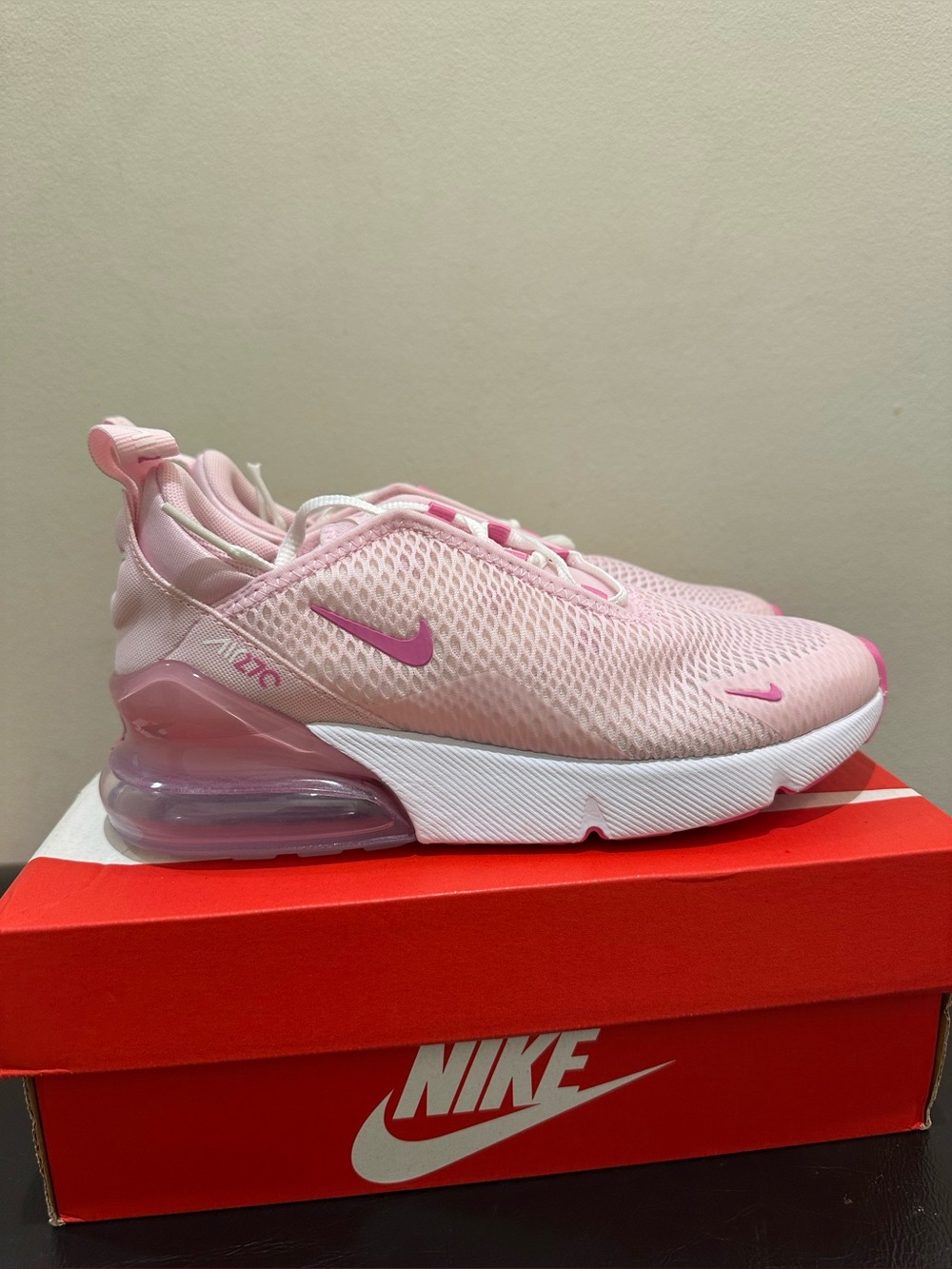 NIB Little Kid Nike Air Max 270 IB4436-663 Pink Foam Summit White Platinum Viole